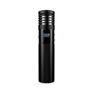 Melns Arizer Air Max vaporizators ar ieslēgtu digitālo displeju