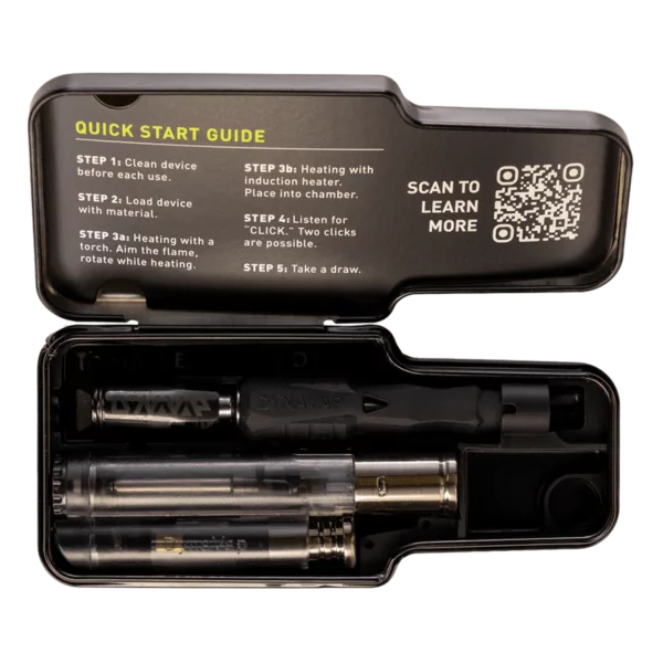 DynaVap B2 Stealth bezakumulatora vaporizators atvērta kaste