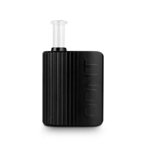 Melns XMax Oont Pro vaporizators ar ievelkamu stikla iemutni no priekšpuses
