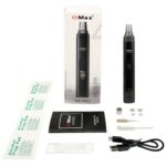 Pilna XMax V4 Pro konvekcijas vaporizatora komplektācija ar kasti un tīrīšanas piederumiem