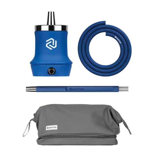 Zila Amotion Roam Cobalt ūdenspīpe Ceļojumu ūdenspīpes komplekts Amotion Roam Cobalt ūdenspīpe ceļojumiem, pilns komplekts ar somu