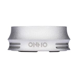 Sudraba krāsas karstuma regulators ONMO HMD Silver no priekšpuses ar iegravētu logotipu