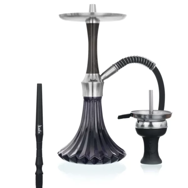 Melna minimālistiska shisha Aladin EPOX 360 Pro Black Mode