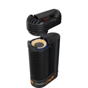 Atvērts Crafty+ Version 2 vaporizators, parādot jauno ar keramiku pārklāto karsēšanas kameru
