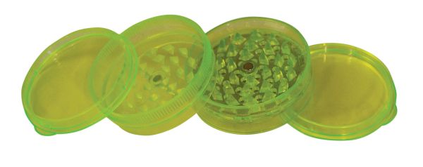 Zaļš akrila smalcinātājs Zaļš akrila smalcinātājs (grainderis) 4 daļas 60mm, зеленый гриндер с сеткой, green plastic grinder