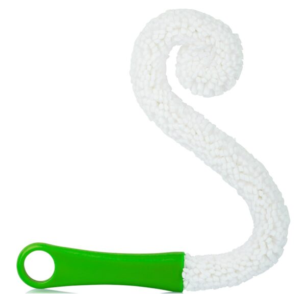 Lokana tīrīšanas birste bongiem un ūdenspīpēm (zaļa/balta), ершик для чистки бонга, flexible bong cleaning brush