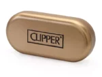 Šķiltavas Clipper Metal Rose Gold oriģinālajā metāla dāvanu kastītē, металлическая зажигалка клиппер, metal clipper lighter rose gold