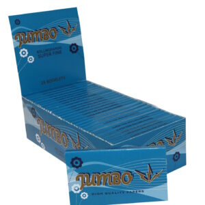 Pilns Jumbo Super Fine Double Blue 100 cigarešu papīru bloks (25 paciņas)