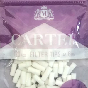 Filtri Cartel Slim Easy Rolling iepakojumā ar 120 gabaliem un zip-lock aizdari