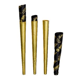 Dažādu izmēru G-Rollz 24K Gold zelta konusi ar melnu aizsargieliktni